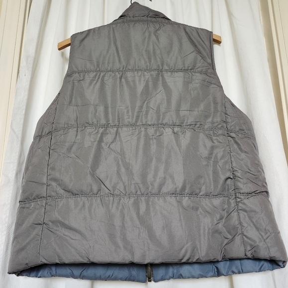 Reversible Blue/Gray Puffer Vest - US Women M - Picture 4 of 5
